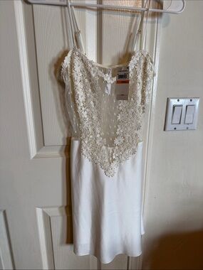 Flora Nikrooz Ivory Lace Appliqué Slip